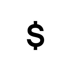 American dollar icon isolated on transparent background