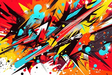 Disorderly Delights Abstract Color Splash Colorful Anarchy Chaotic Abstract Bliss