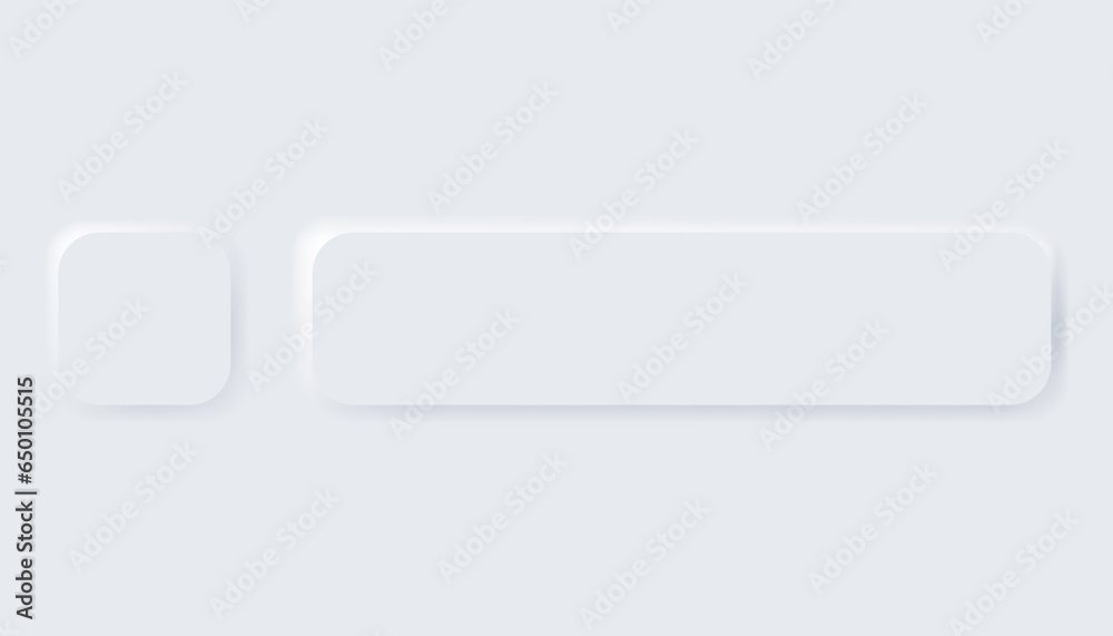 Wall mural neumorphic buttons. simple trendy design elements ui components isolated on light background. contro