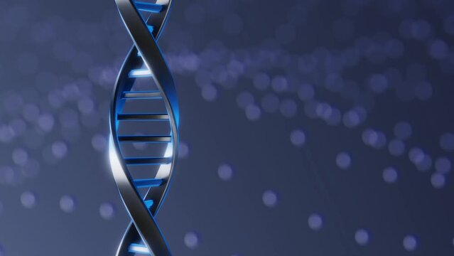 3D illustration. DNA structure. Medical science background. 60 frame rate