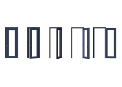new england navy door, glass door, modern door, rander door, open door