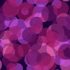 Pink and purple bubbles in the dark seamless pattern