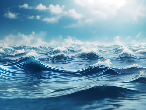 Abstract ocean waves, Blue water waves, wave wallpaper, blue ocean water wave banner, ocean wallpaper