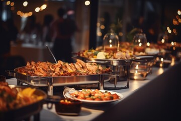 catering buffet dinner table