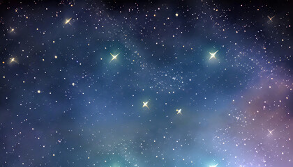 Starry dark blue night sky full with the stars. - obrazy, fototapety, plakaty