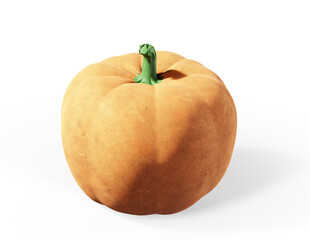 Pumpkin, 3D rendering isolated on white background
