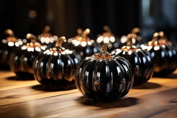 Black Glass Pumpkins