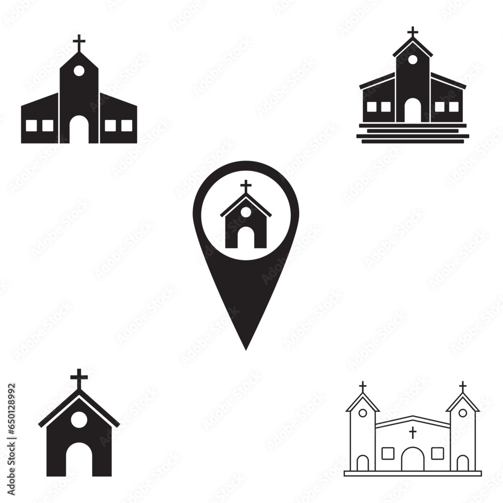 Canvas Prints church icon vector