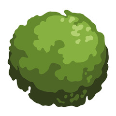 Tree for architectural floor plans. Entourage design. Top view for the landscape design plan. Vector illustration.