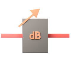 variable loss attenuator icon isolated on the white background