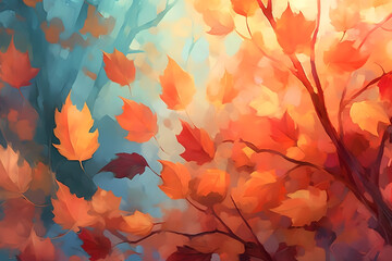 Obraz na płótnie Canvas autumn, autumn leaves background 