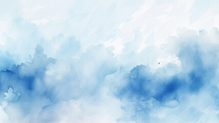 Fototapeta premium Abstract blue watercolor background.Hand painted watercolor. Generative AI