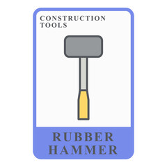 Rubber Hammer Construction Customizable Playing Name Card