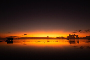 sunset in French Polynesia 