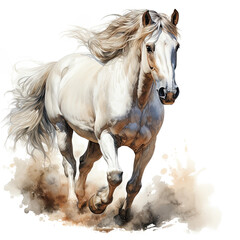 Obraz na płótnie Canvas watercolor Horse clipart, Generative Ai