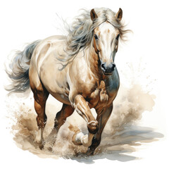 Obraz na płótnie Canvas watercolor Horse clipart, Generative Ai