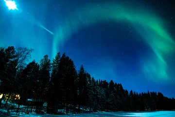 Zelfklevend Fotobehang Noorderlicht Aurora in the north