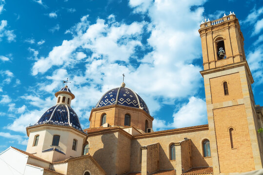 Church of Our Lady of Consuelo in Altea Spain. Nostra Senyora del Consol. Historic place.