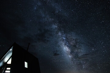 Tiny house under the Milky Way 