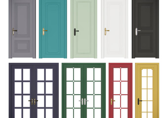 Colorful door render PNG
