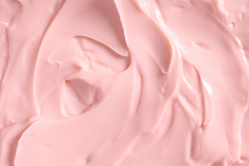 Pink skin care cosmetic beauty cream texture background in close up - 650142722