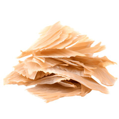 Bonito Flakes Close-Up Isolated on White Background
