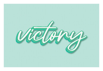 Victory text effect template design with 3d style use for business brand and logo editable text
