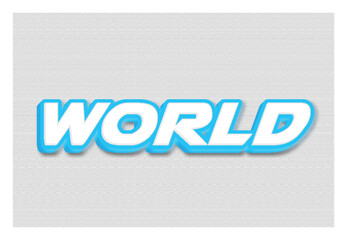 World text effect template design with 3d style use for business brand and logo editable text