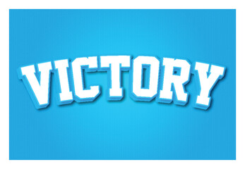 Victory text effect template design with 3d style use for business brand and logo editable text