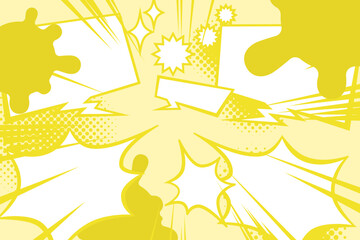 コミック風の吹き出しがある背景のフレーム