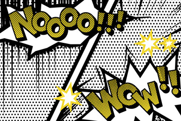 コミック風の吹き出しがある背景のフレーム