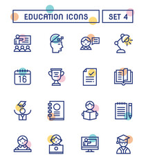 Set Of School And Education Icons