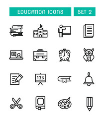 Set Of School And Education Icons