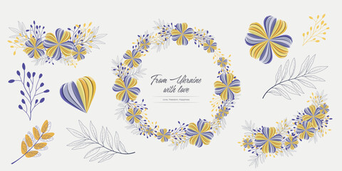 Set of elements for design. Ukraine