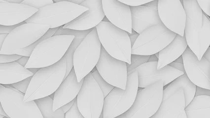 Foto op Plexiglas white leaves seamless pattern background © Binary Studio