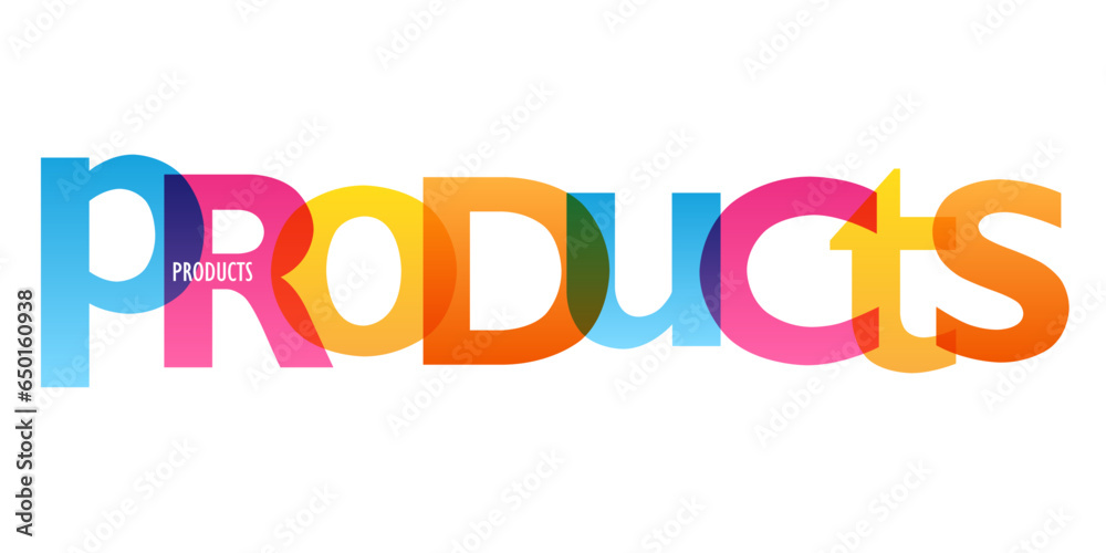 Canvas Prints products colorful vector typography banner