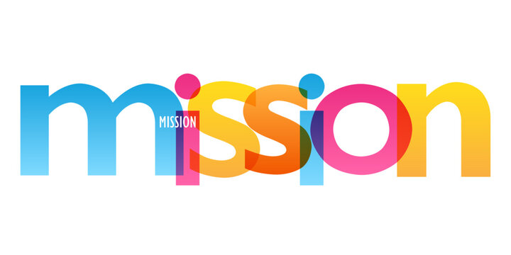 MISSION colorful vector typography banner