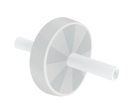 White ab wheel. vector illustration