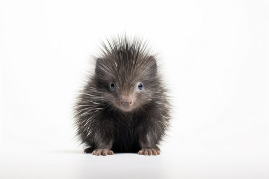 Baby porcupine isolated on a white background © Veniamin Kraskov