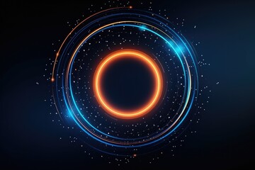 Colorful Circle line abstract background. Generative AI