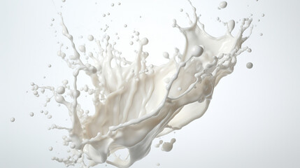 Splash effect of milk - obrazy, fototapety, plakaty