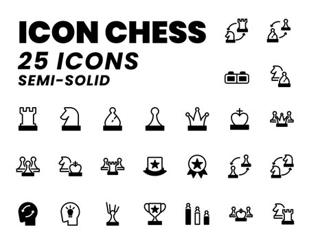 icon chess game pack, icon set editable file