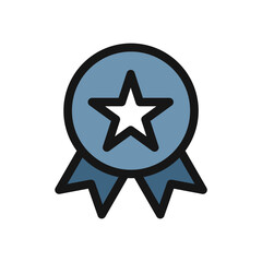 icon badge winning and star, editable file