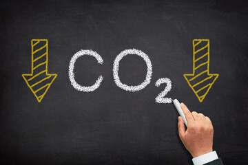 Reducing Carbon Dioxide CO2 Emissions Concept