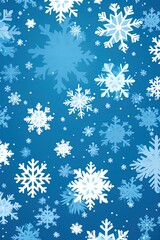 Happy winter pattern of snowflakes. Flat line snowing icons, cute snow flakes wallpaper