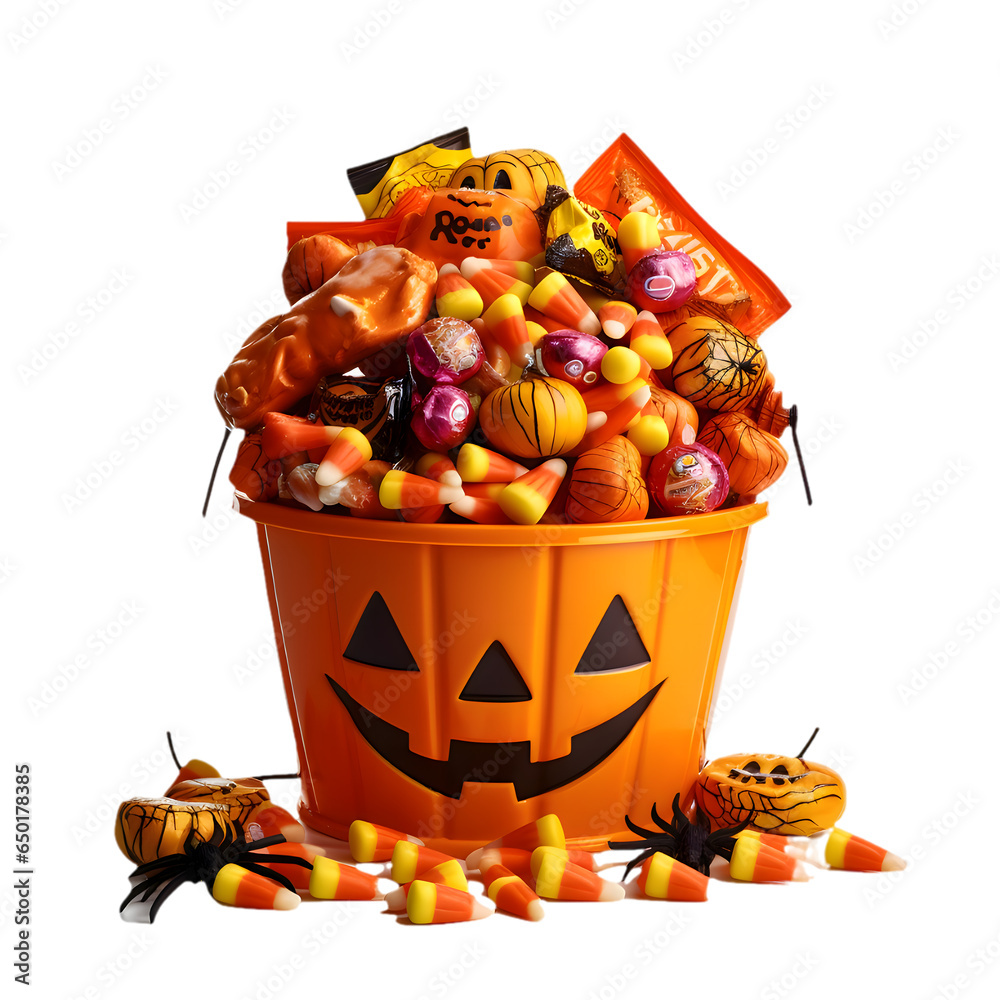 Canvas Prints halloween candy in a bucket