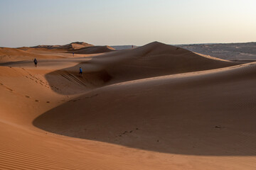 Fototapeta na wymiar A desert and dune landscape in Oman