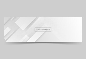banner background advertising. gray and white gradation. abstract 