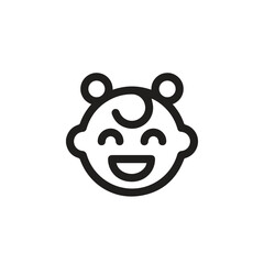 Baby  icon vector. Linear style sign for mobile concept and web design. Baby  symbol illustration. Pixel vector graphics - Vector.