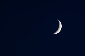 Obraz na płótnie Canvas A new moon on a calm night with clear sky